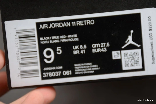 11 Jordan (2019) Playoffs  Bred 378037-061 378037-061 Retro 0411